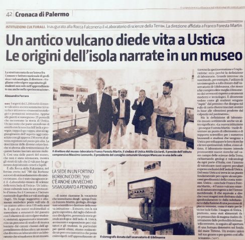 Un antico vulcano diede vita a Ustica. – Le origini dell’Isola narrate in un museo